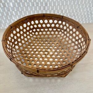 Handcrafted Hexagonal Basket Bowl - Wall Basket Art